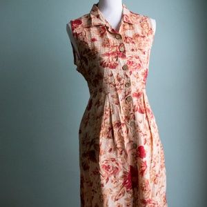 Vintage 90s Floral Spring Maxi Dress